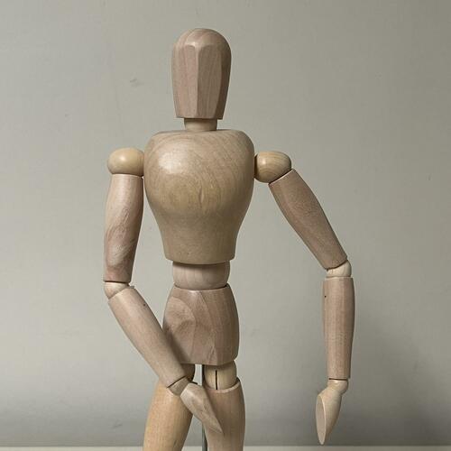 Wooden Human Manikin - Male/16" Mannequin By Kalalou