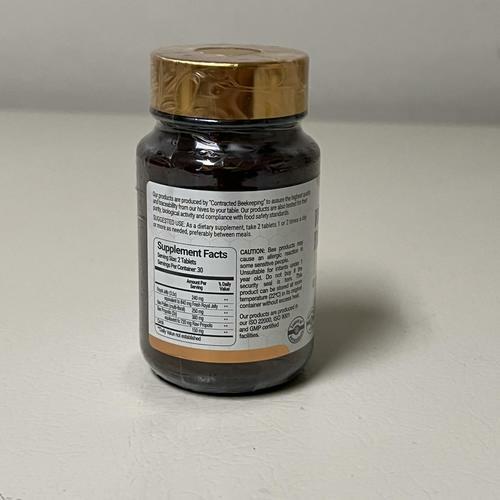 Bee and You Royal Jelly Tablet, Propolis Extract, Bee Pollen, 100% Natural 60ct EXP 12/2026