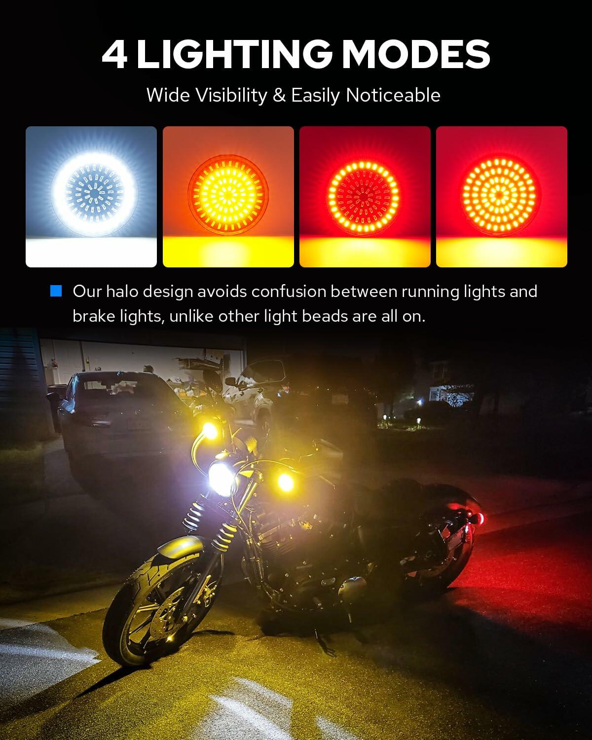 1157 LED Turn Signals Front Rear 81 LED Lights '86-24 compatible for Harley Davi