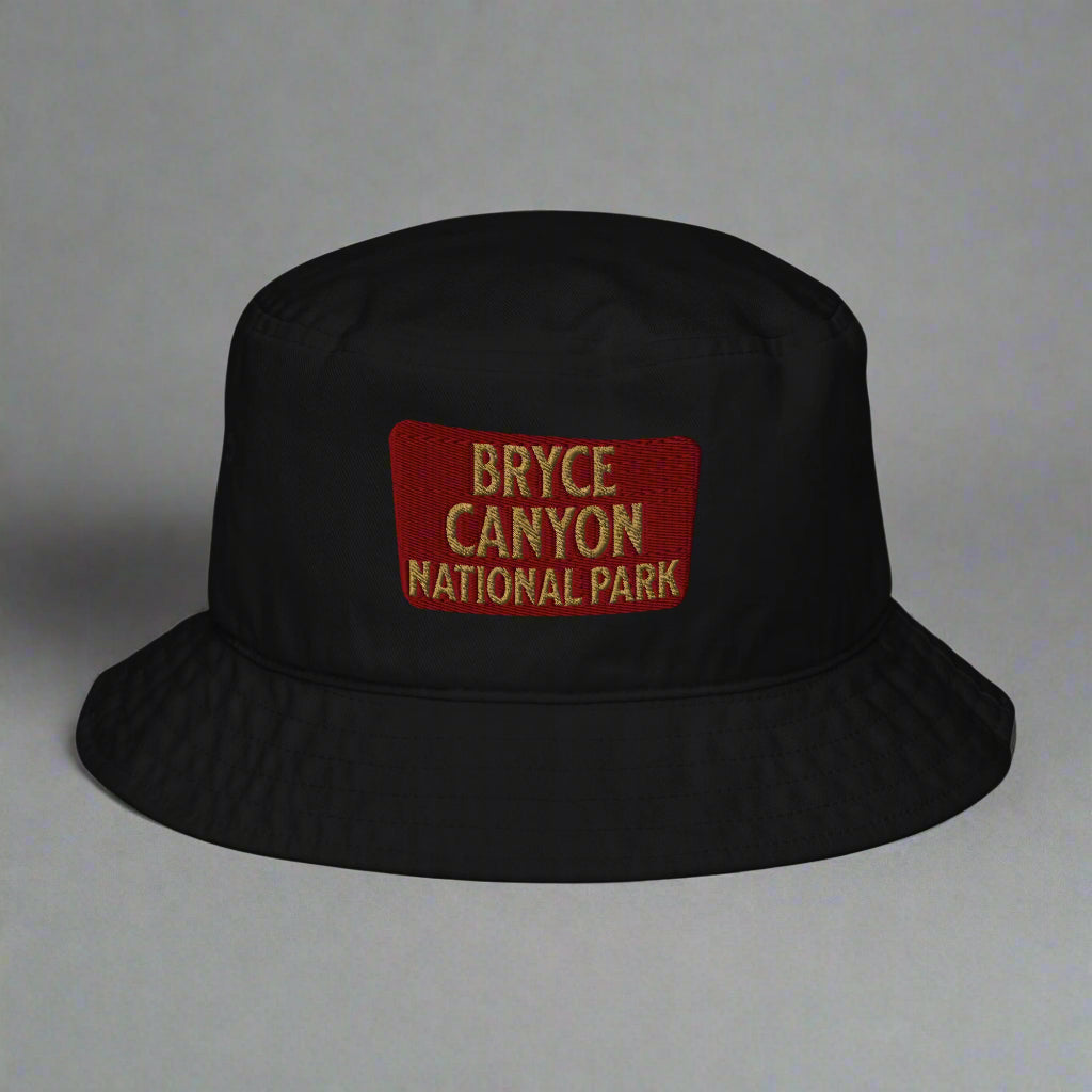 Bryce Canyon National Park Sign Embroidered Organic Bucket Hat