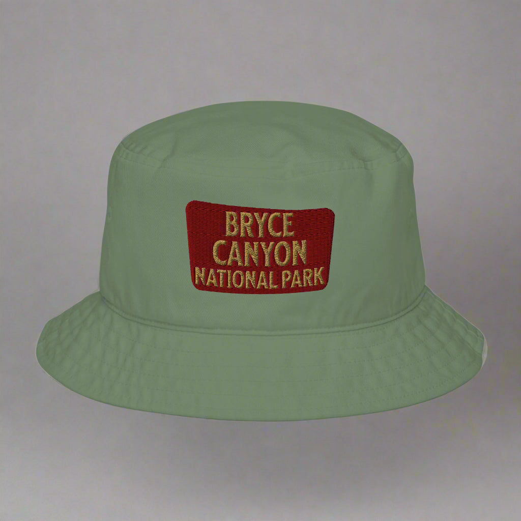 Bryce Canyon National Park Sign Embroidered Organic Bucket Hat