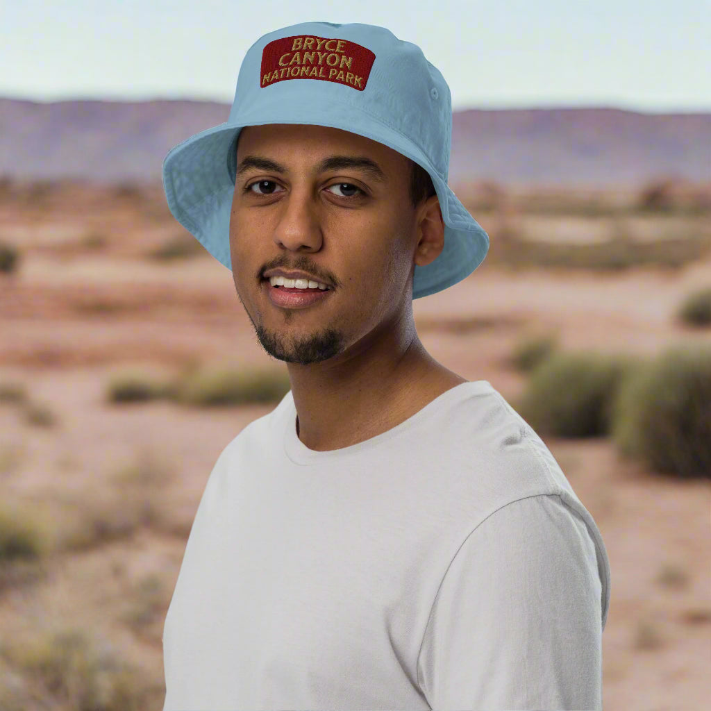 Bryce Canyon National Park Sign Embroidered Organic Bucket Hat