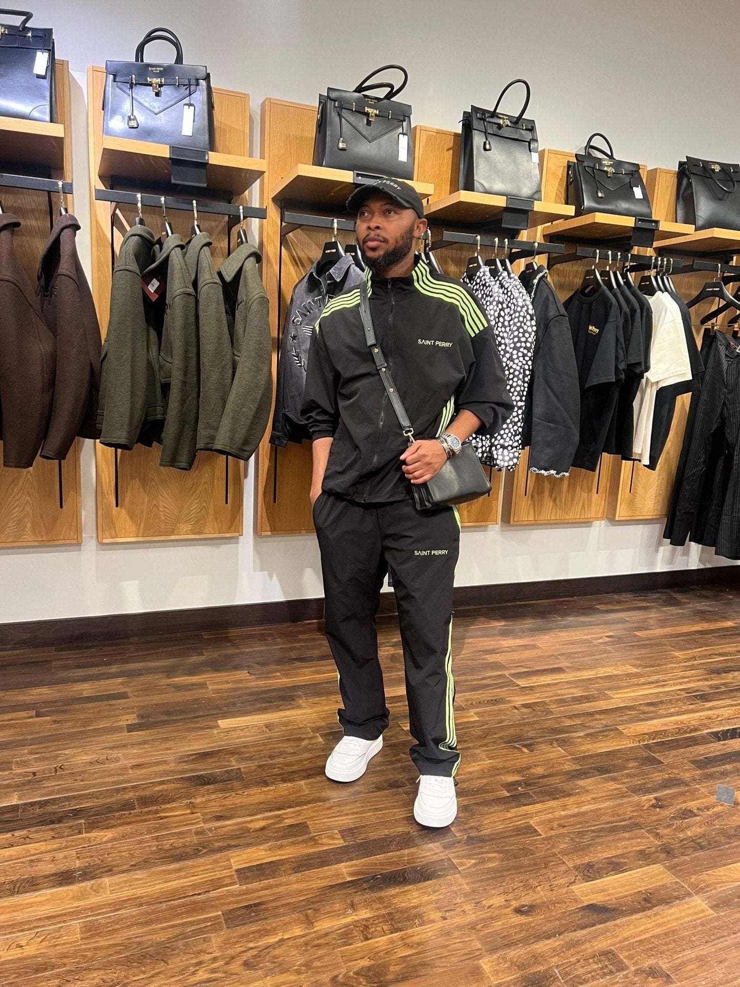 Otis Track Jacket and Pants - Black & Neon