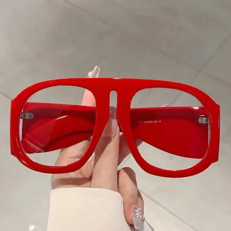 Oversized Retro Shield Sunglasses