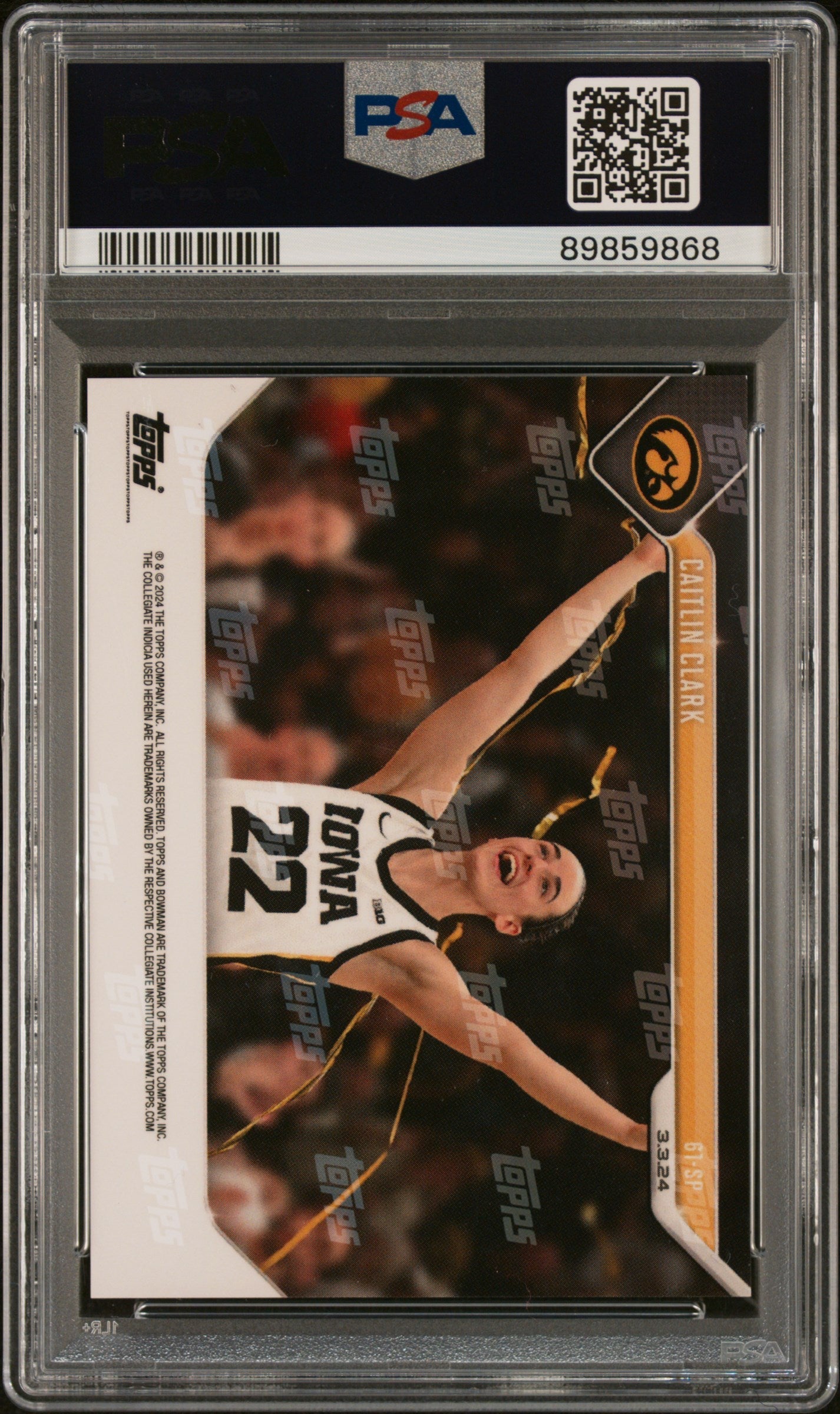 Graded 2023 Topps Bowman U Now Caitlin Clark #61SP Rookie RC Basketball Card PSA 10 Gem Mint