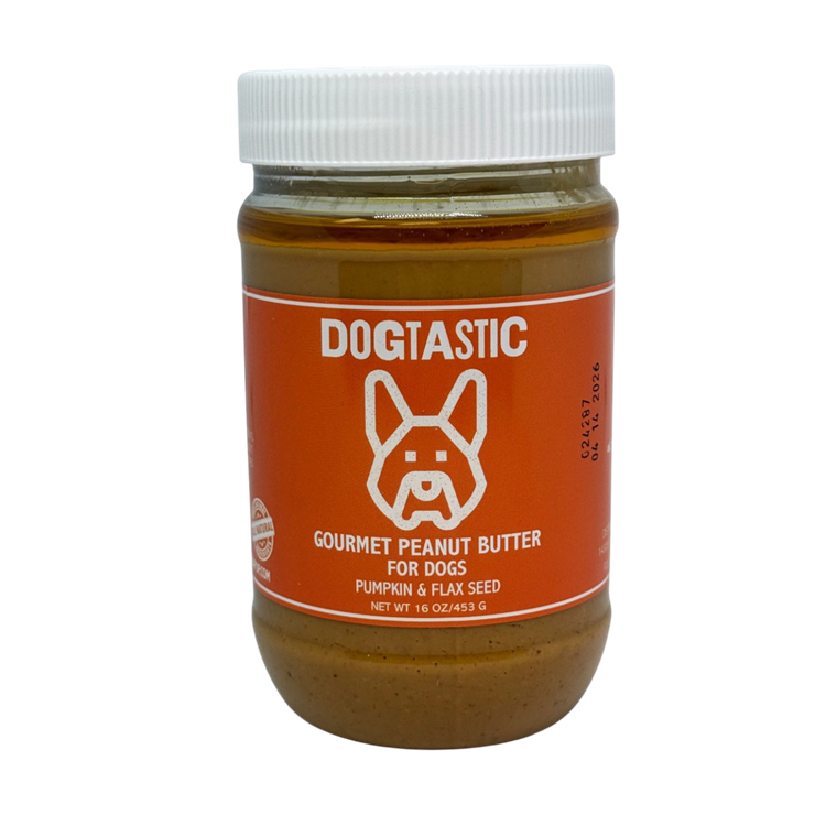 Dogtastic Gourmet Peanut Butter for Dogs - Pumpkin & Flax Seed Flavor - 50% off