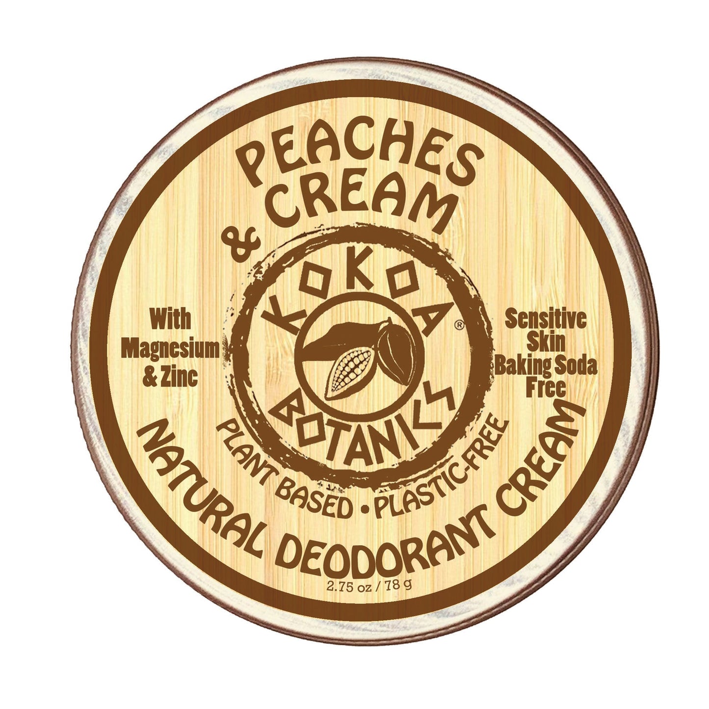 Peaches and Cream - Natural Deodorant Cream - Baking Soda Free - 2.5 oz