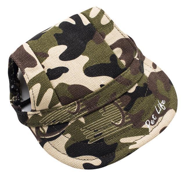 Pet Life ® 'Torrential Downfour' Camouflage UV Protectant Adjustable Fashion Dog Hat Cap