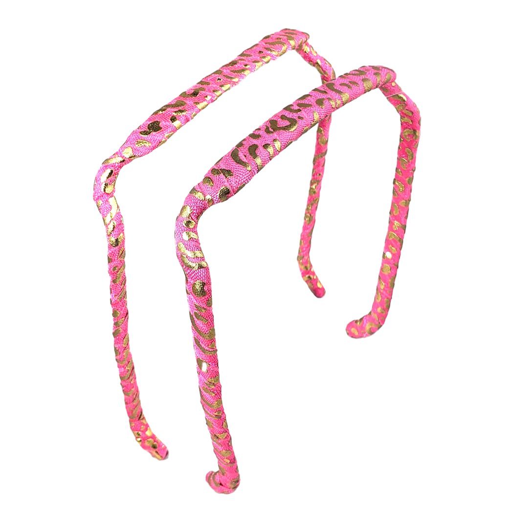 Pink and Gold Cheetah Headband