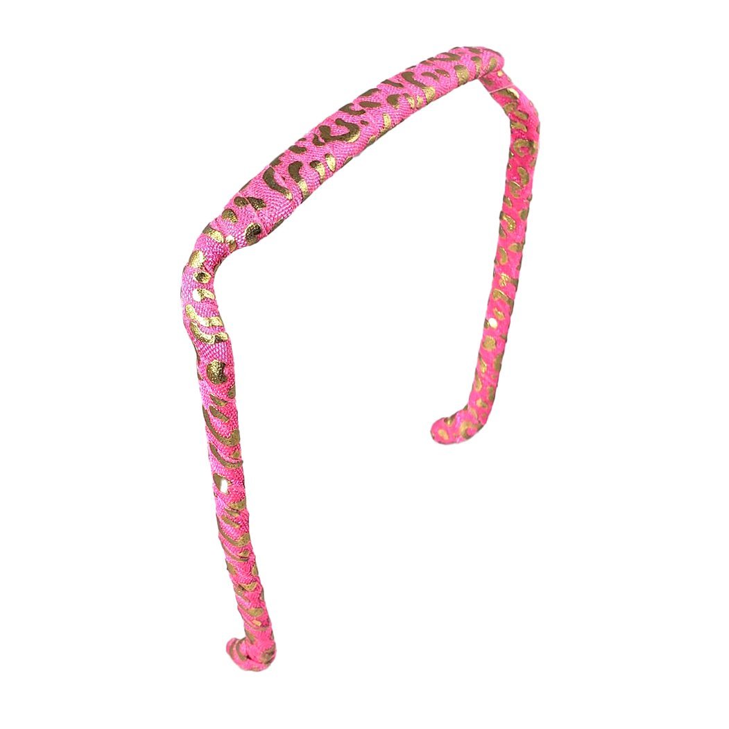 Pink and Gold Cheetah Headband