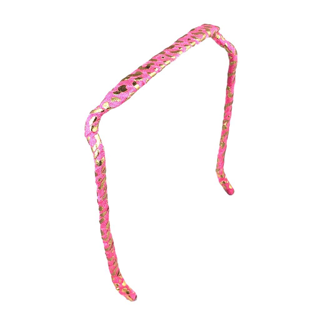 Pink and Gold Cheetah Headband