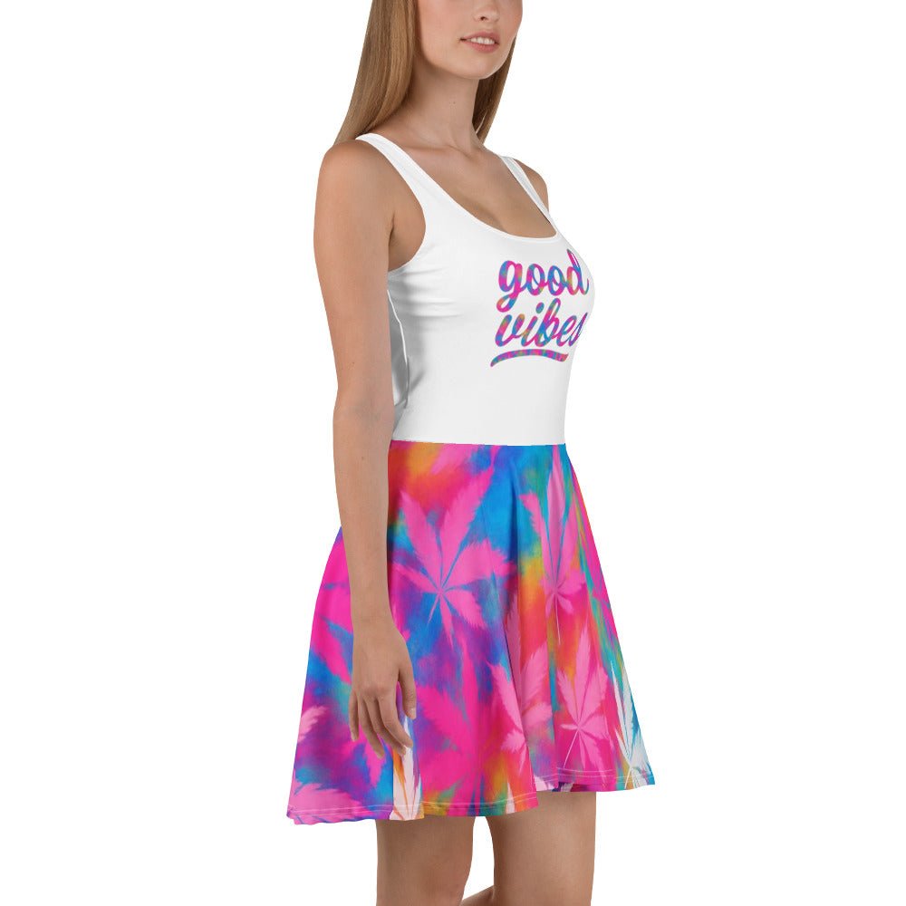 Pink Good Vibes Skater Dress
