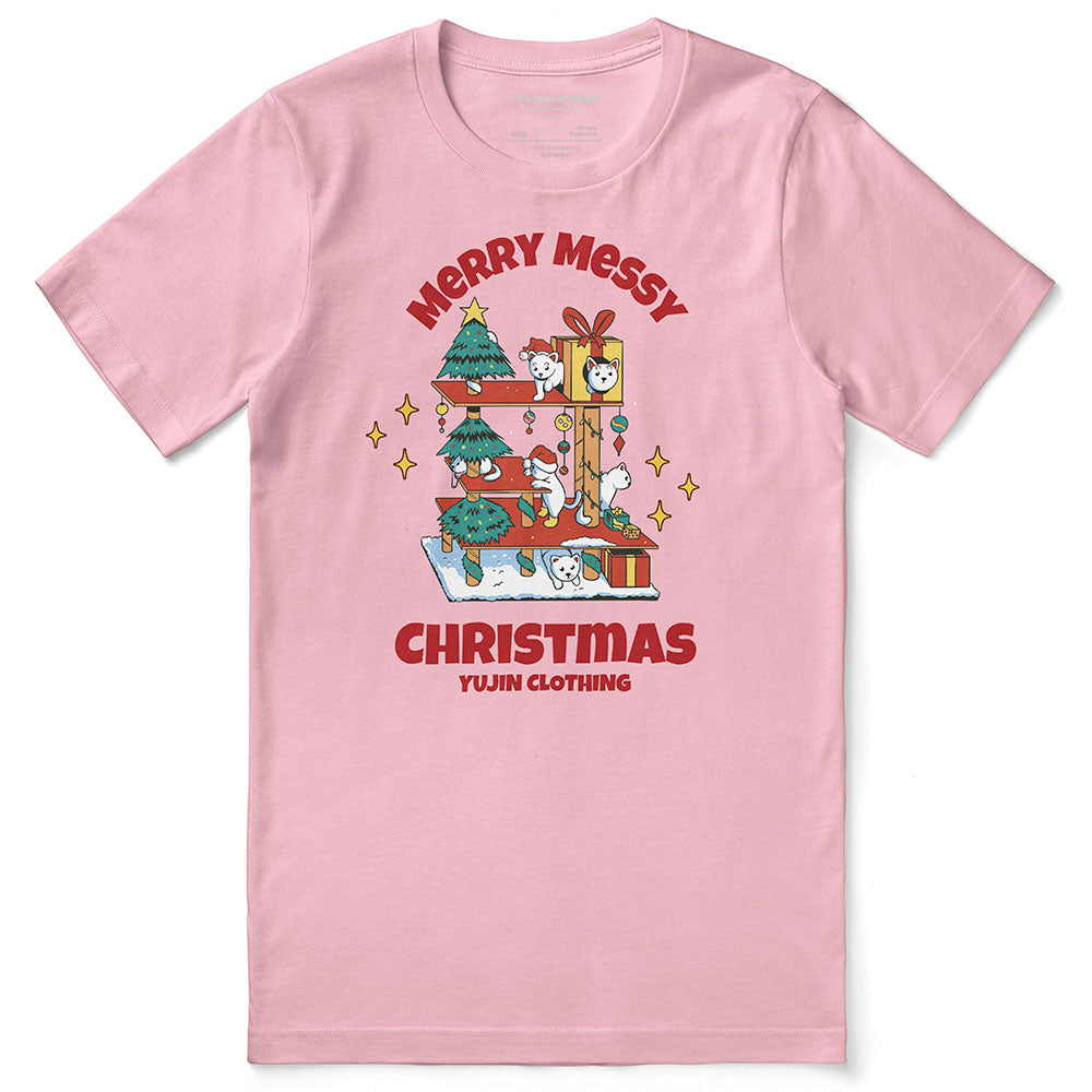 Messy Christmas Cat T-Shirt
