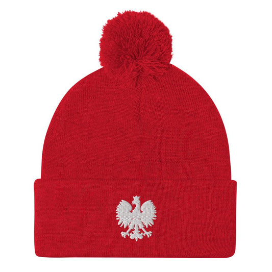 Polish Eagle Winter Pom-Pom Beanie