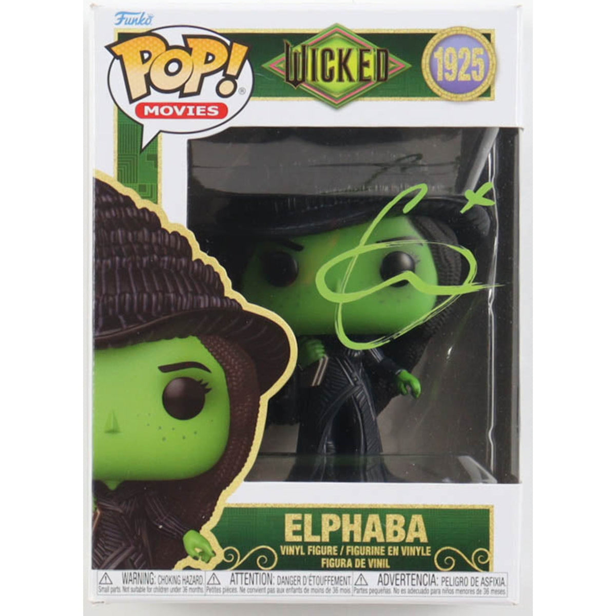 Funko Pop Wicked: Elphaba (Cynthia Erivo Signed) 4-Inch Vinyl Figure #1925