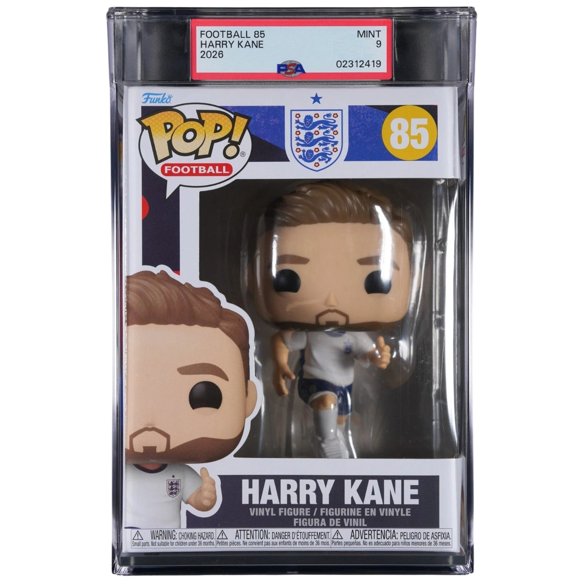 Funko Pop England: Harry Kane (PSA 9) 4-Inch Vinyl Figure #85