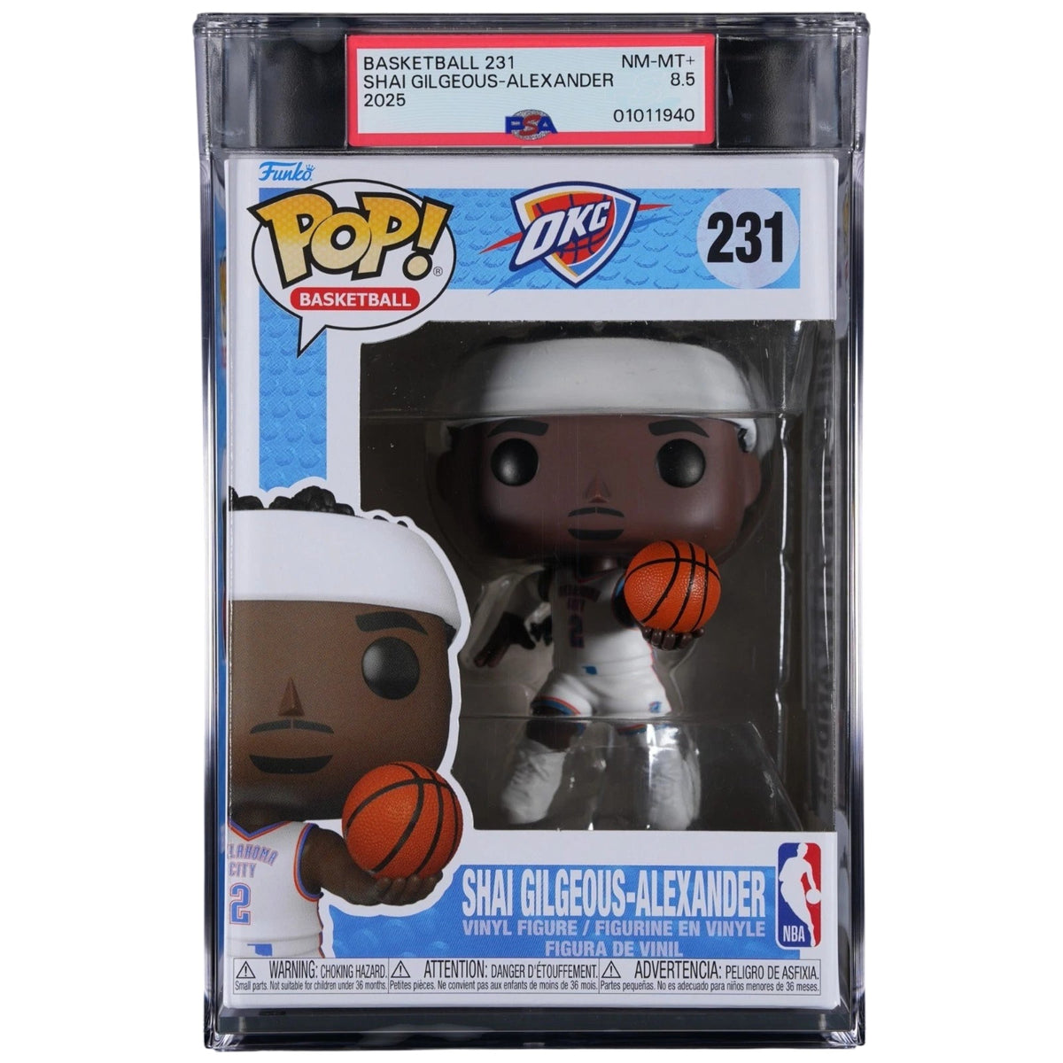 Funko Pop NBA: Shai Gilgeous-Alexander (PSA 8.5) 4-Inch Vinyl Figure #231
