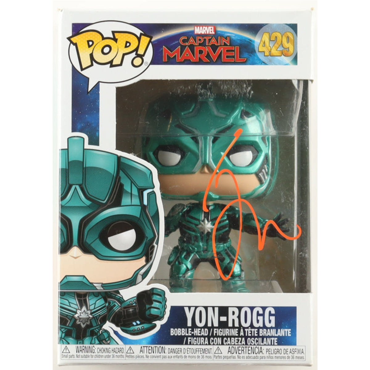Funko Pop Marvel: Yon-Rogg (Jude Law Signed) 4-Inch Vinyl Figure #429