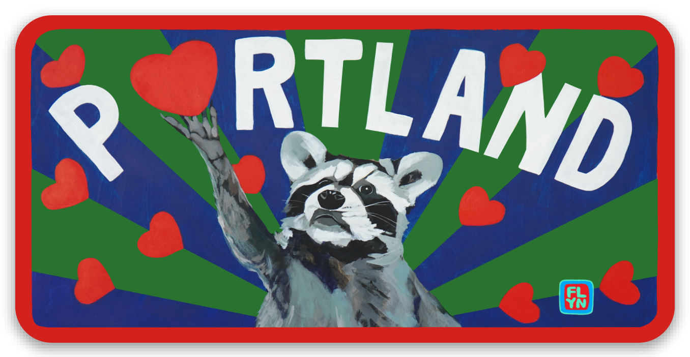 Portland Raccoon sticker