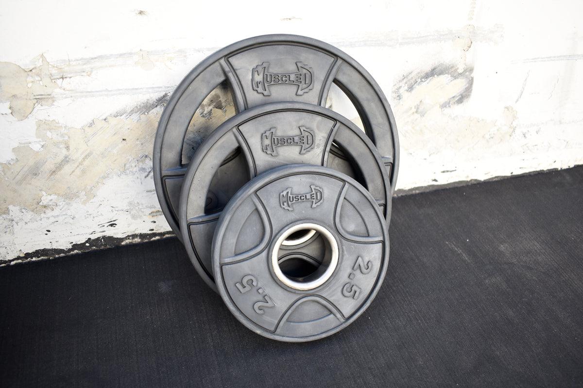 Pro Rubber Olympic Plates - Per Pair - Muscle D Fitness - High-Quality Virgin Rubber Olympic Plates