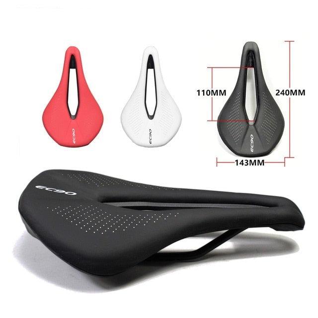Sport Bicycle Seat Saddle Road Bike Saddles Mountain Bike Racing Saddle PU Breathable Soft Seat Cushion Suspension Gel Bike Saddle Breathable Comfortable Bicycle Seat Ergonomics Design Fit Mountain Bike Road Bike