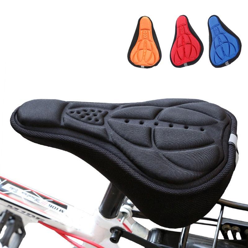 Mountain Bike 3D Saddle Cover Thick Breathable Super Soft Bicycle Seat Cushion Silicone Sponge Gel Seat Cover With Gel Padding And Memory Foam Bike Seat Cushion Cover Pad For Bicycle Seat Saddle