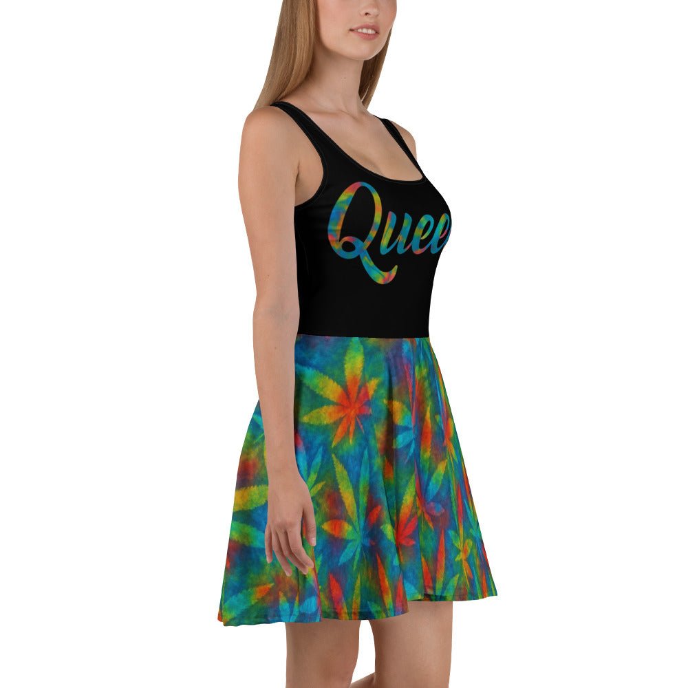 Queen Tie-Dye Skater Dress