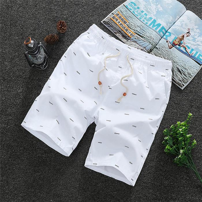 Men's Cotton Summer Shorts - Drawstring Casual Beach Shorts