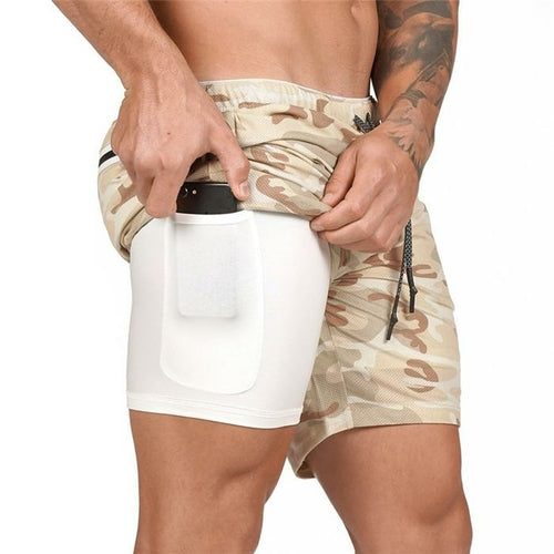 Men's Lightweight Quick Dry 2-in-1 Compression Running Shorts