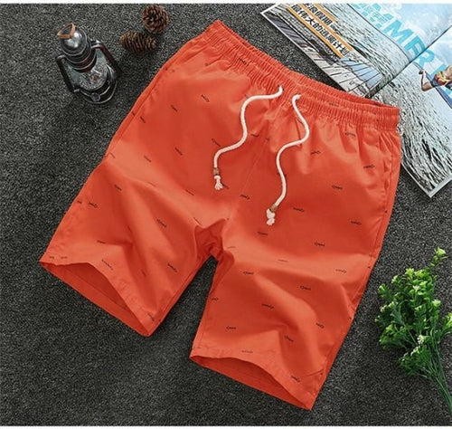 Men's Cotton Summer Shorts - Drawstring Casual Beach Shorts