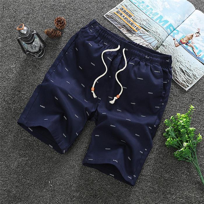 Men's Cotton Summer Shorts - Drawstring Casual Beach Shorts