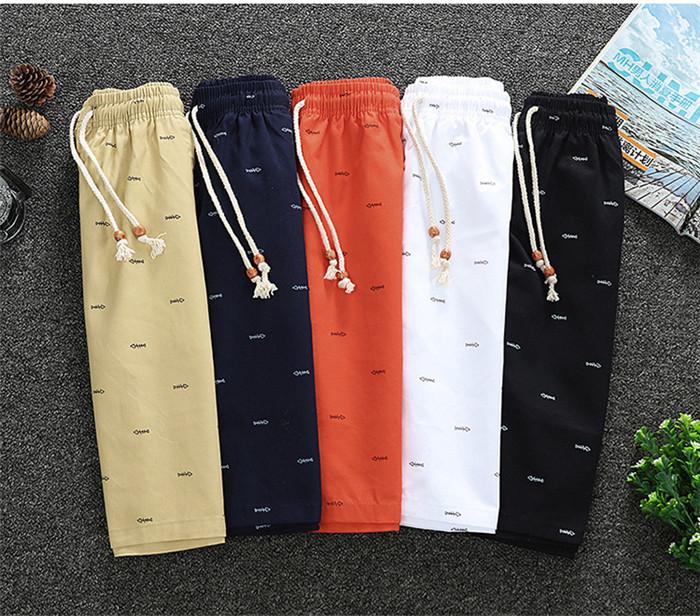 Men's Cotton Summer Shorts - Drawstring Casual Beach Shorts