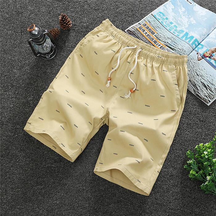 Men's Cotton Summer Shorts - Drawstring Casual Beach Shorts