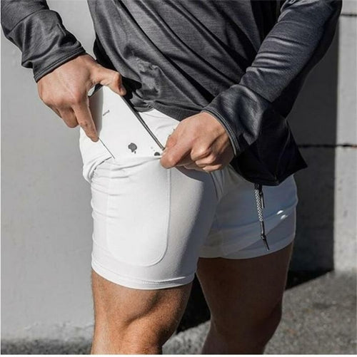 Men's Lightweight Quick Dry 2-in-1 Compression Running Shorts