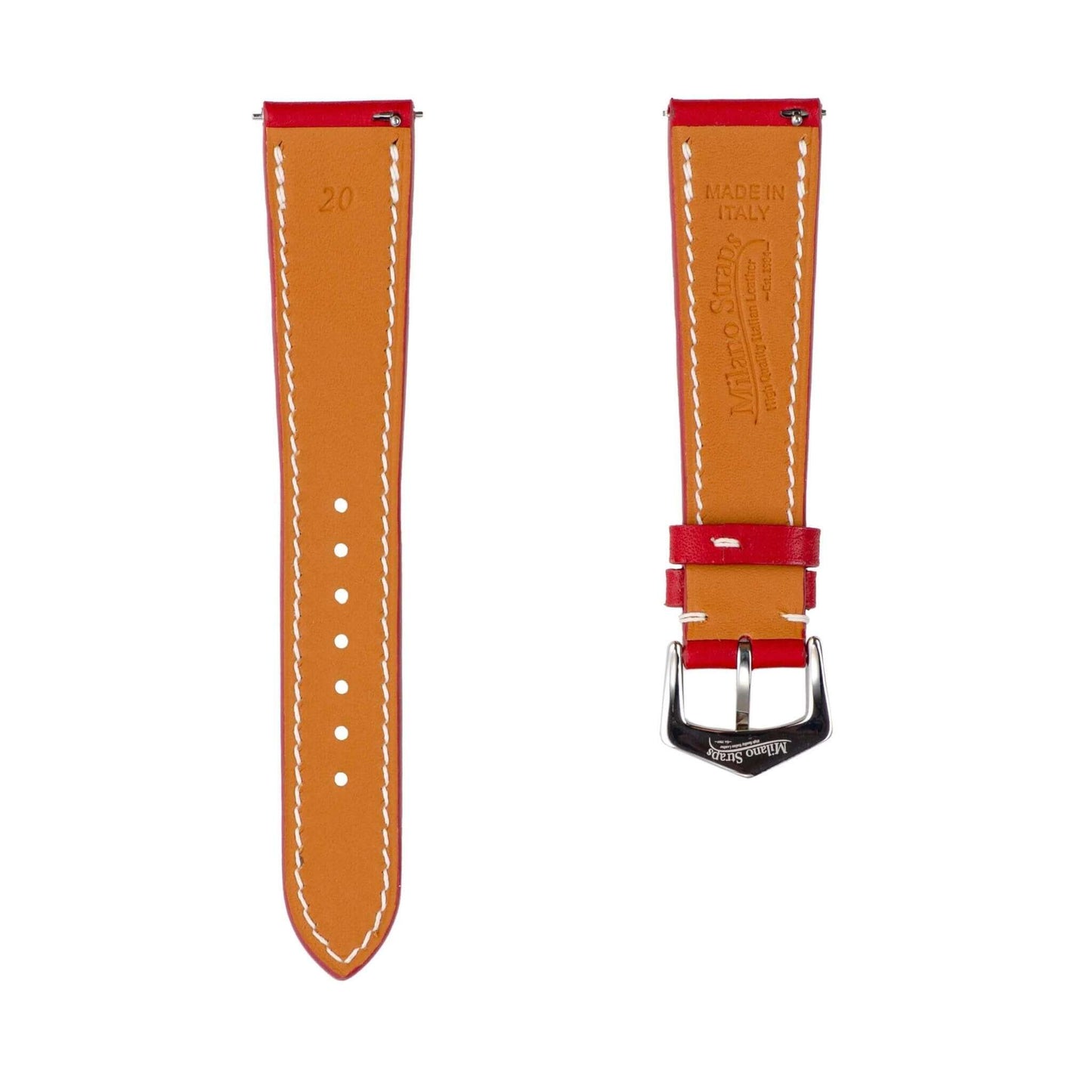 Red Grand Cavalier Cuir Watch Strap