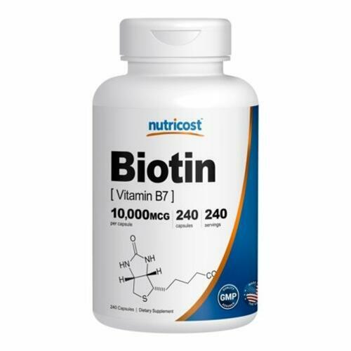 Nutricost Biotin (Vitamin B7) Supplement 10 000mcg (10mg) 240 Capsules EXP 11/25