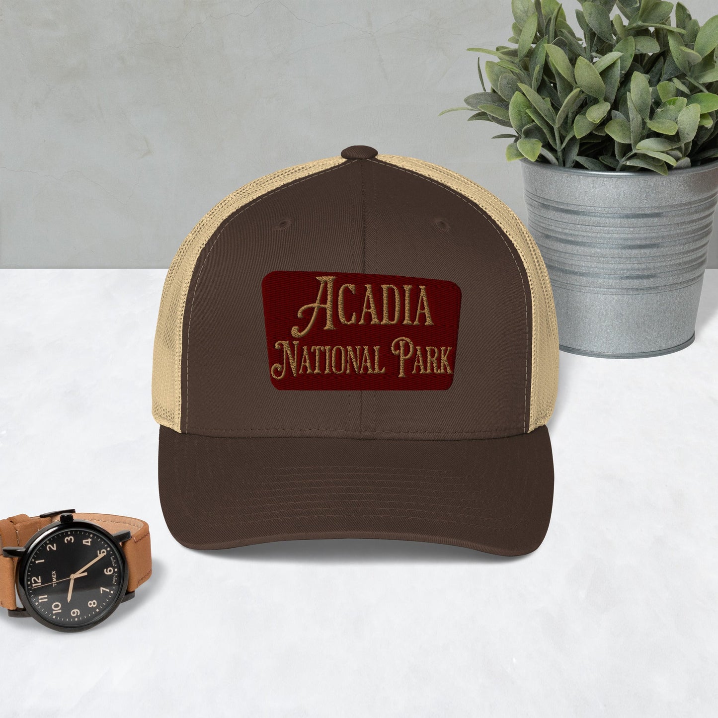Acadia National Park Embroidered Trucker Hat