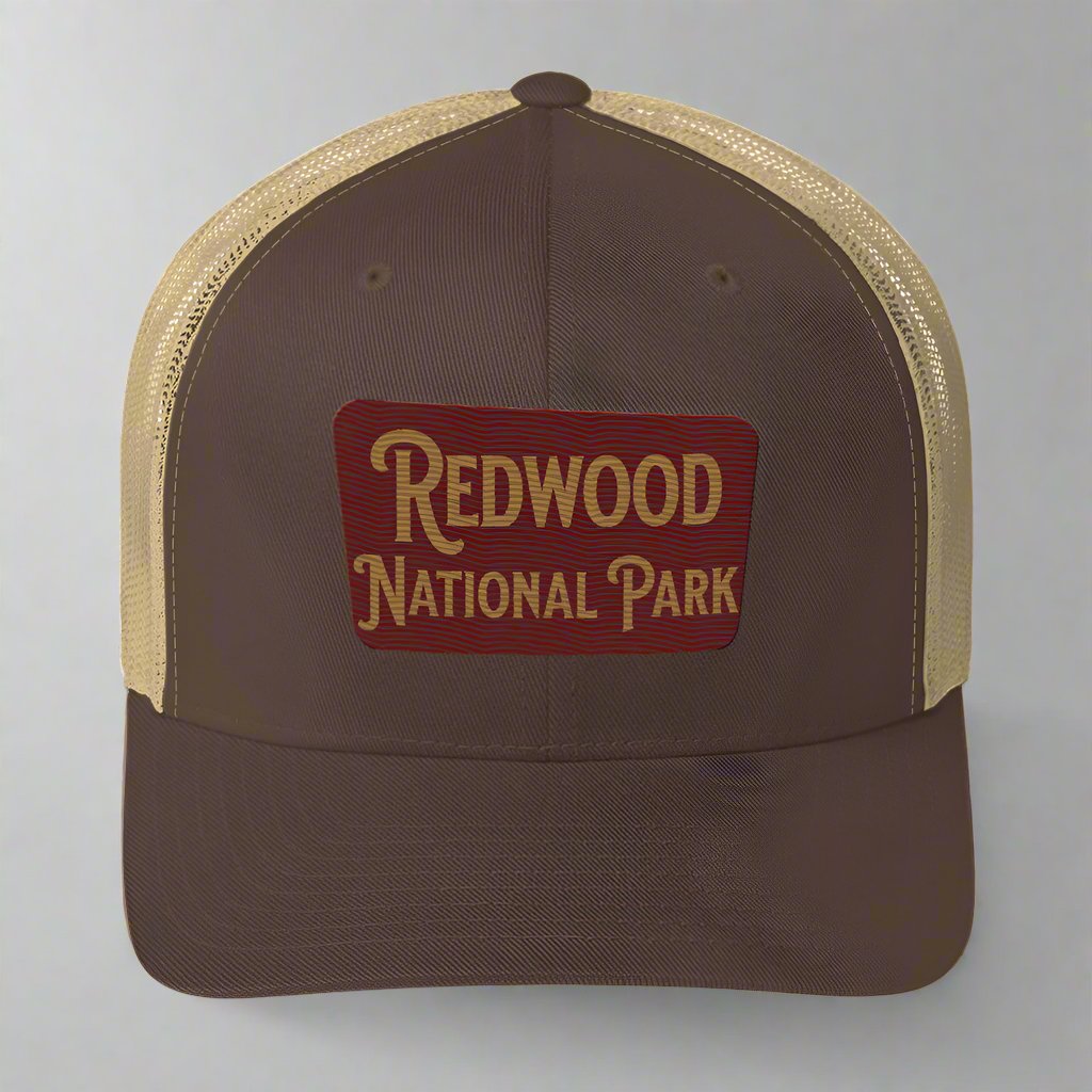 Redwood Embroidered National Park Sign Hat Trucker Cap