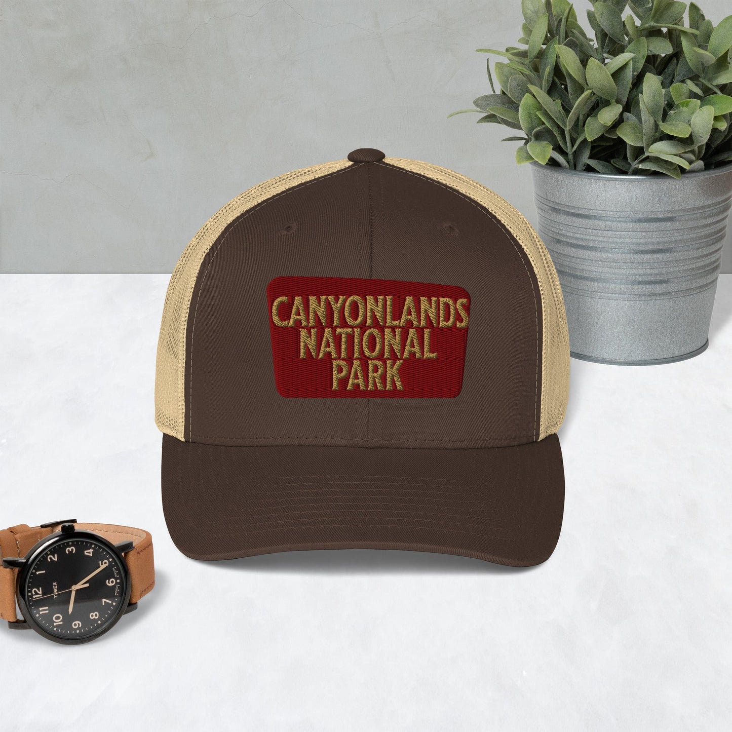 Canyonlands National Park Sign Embroidered Trucker Hat