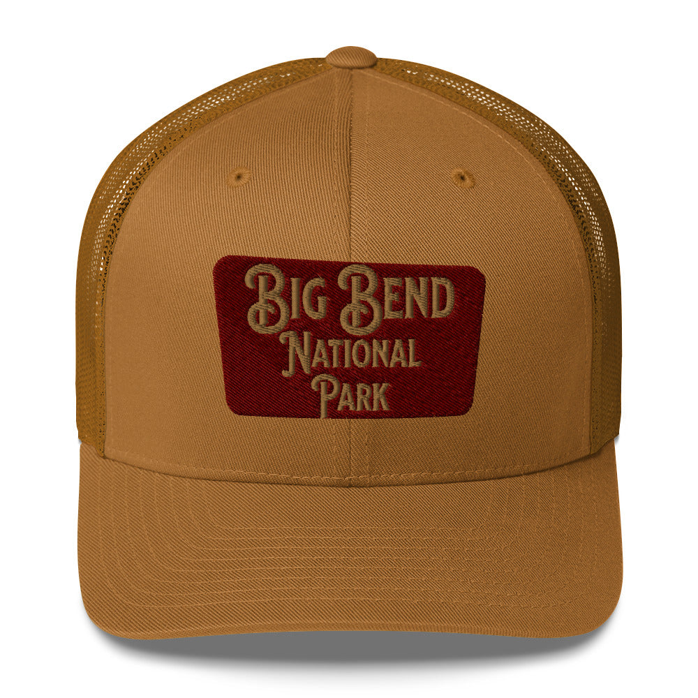Big Bend Embroidered National Park Sign Trucker Hat