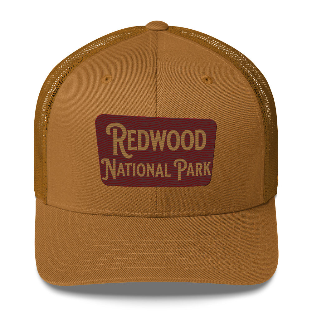 Redwood Embroidered National Park Sign Hat Trucker Cap