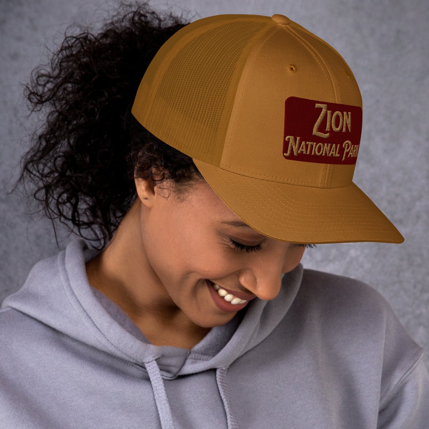 Zion National Park Sign Trucker Cap