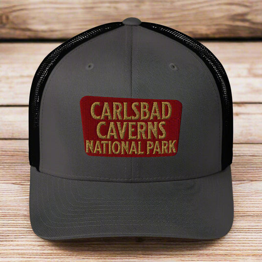 Carlsbad Caverns National Park Sign Embroidered Trucker Hat