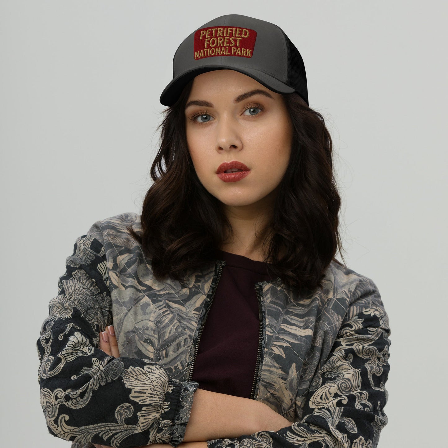 Petrified Forest National Park Sign Embroidered Trucker Hat