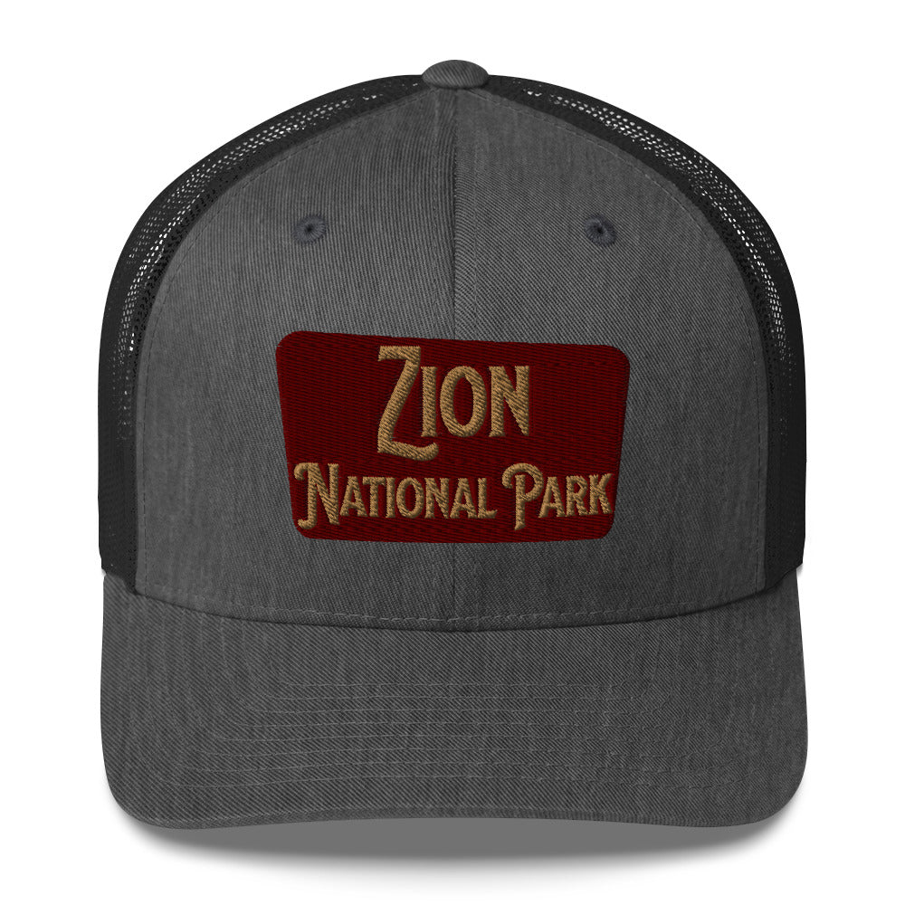 Zion National Park Sign Trucker Cap