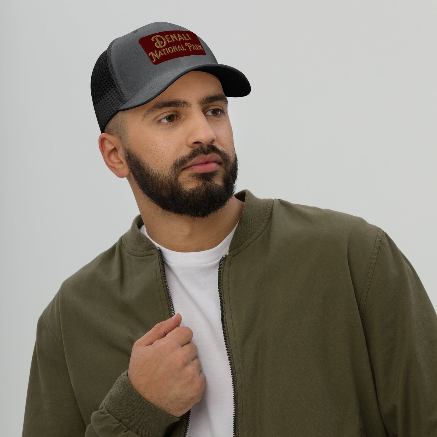 Denali National Park Sign Embroidered Trucker Hat