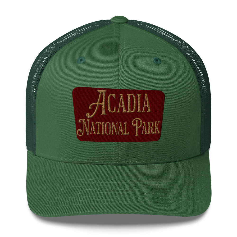 Acadia National Park Embroidered Trucker Hat