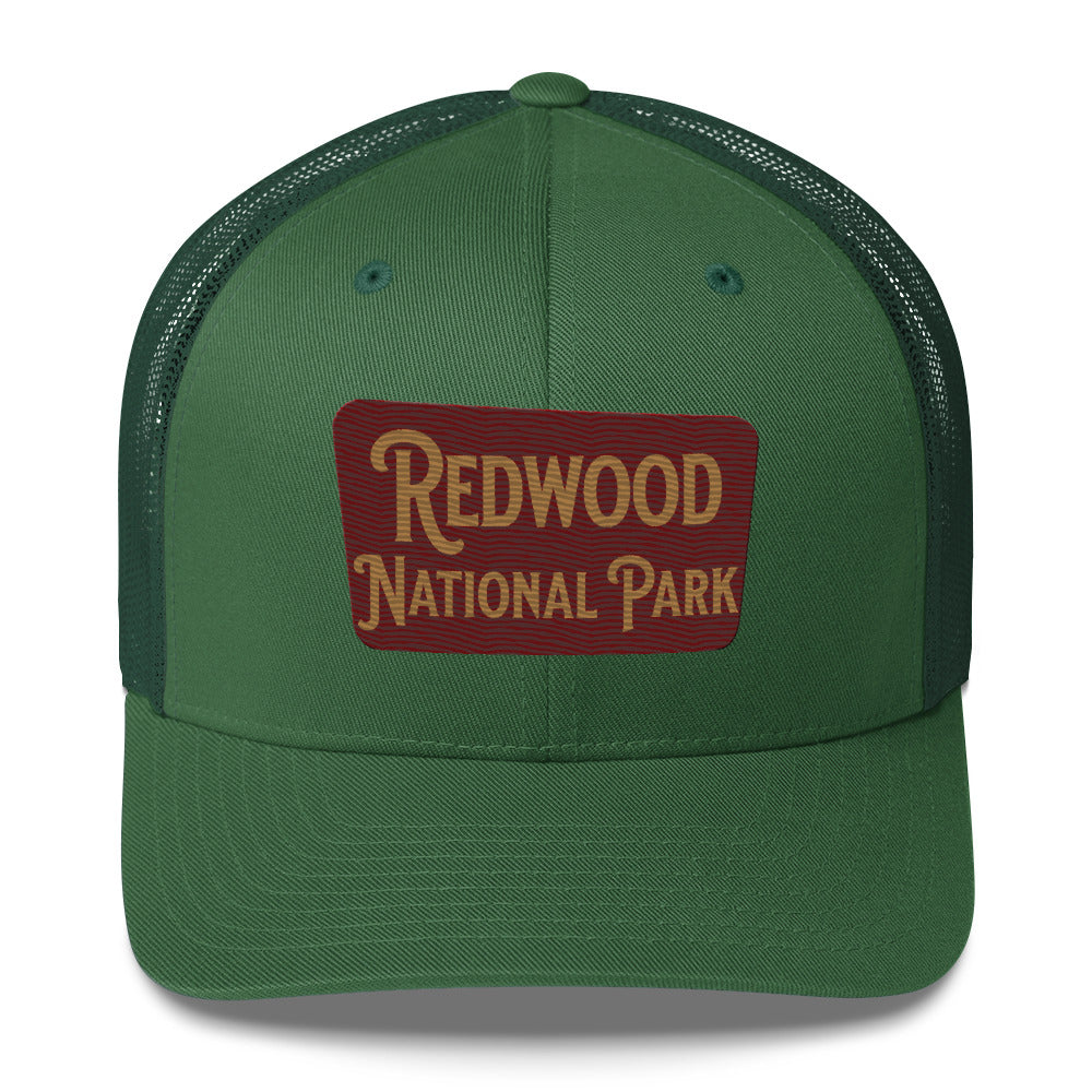 Redwood Embroidered National Park Sign Hat Trucker Cap