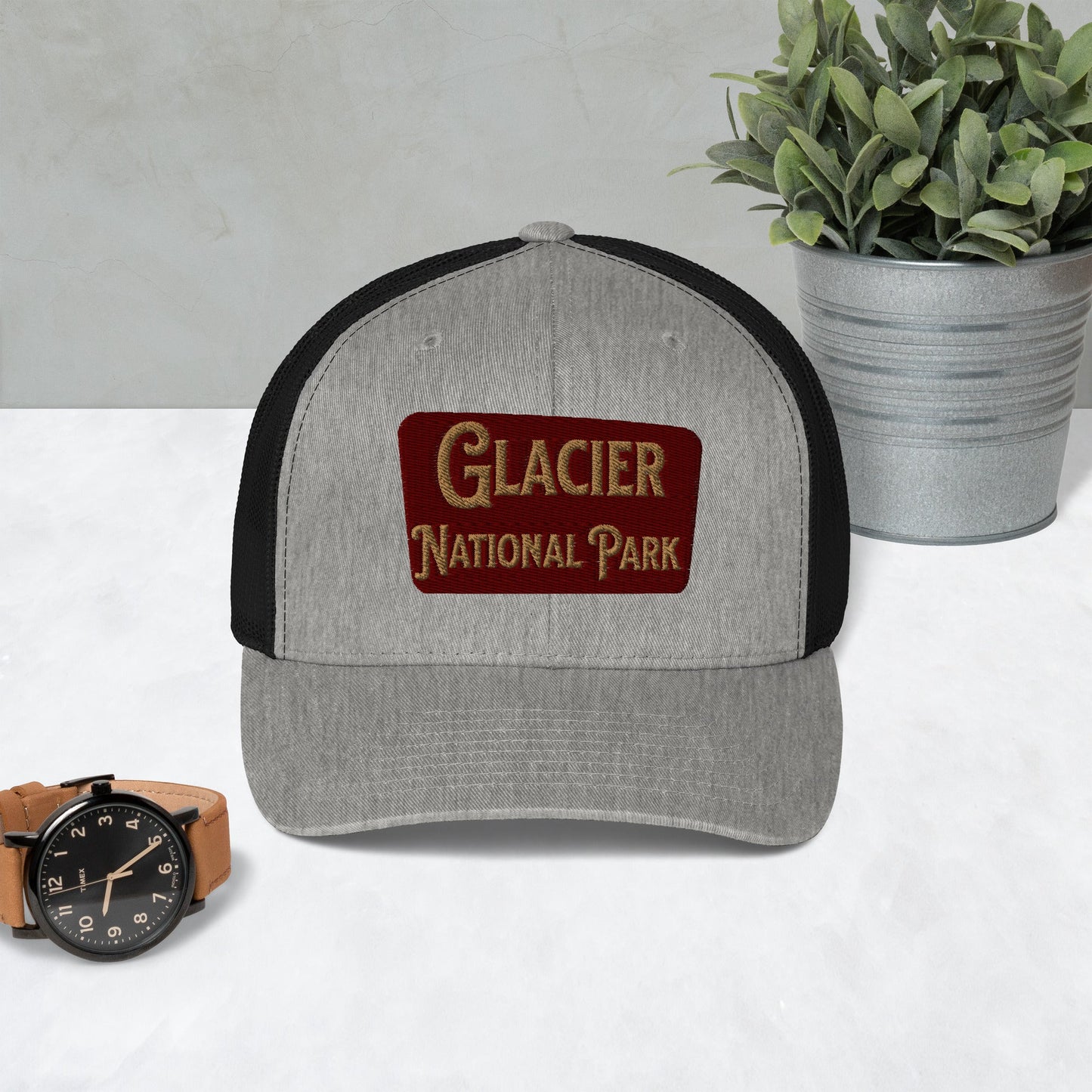 Glacier Embroidered National Park Trucker Hat