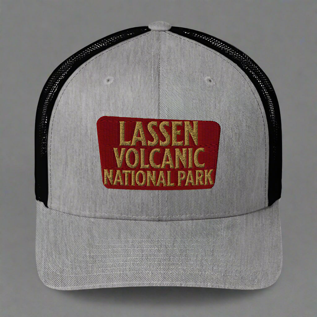 Lassen Volcanic National Park Sign Embroidered Trucker Hat